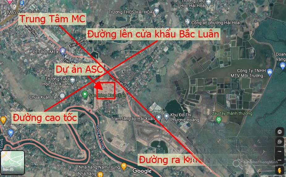 Vị trí dự án ASC Móng Cái