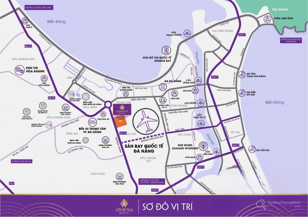 Vị trí dự án Athena Royal City