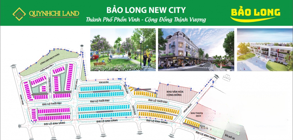 Bản đồ quy hoạch tổng thể Khu nhà phố liền kề Bảo Long New City Bắc Ninh