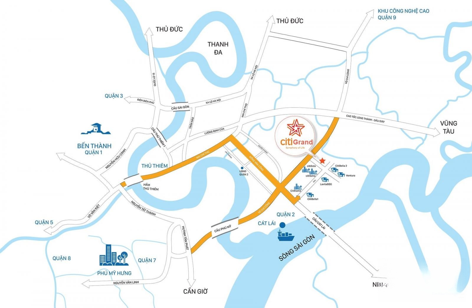 Vị trí dự án Căn hộ Citi Grand trên bản đồ
