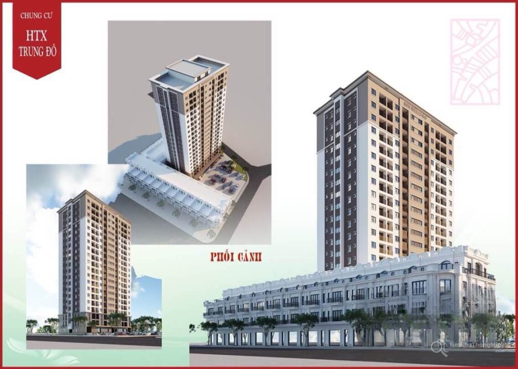 Phối cảnh tổng thể dự án Chung cư HTX Trung Đô