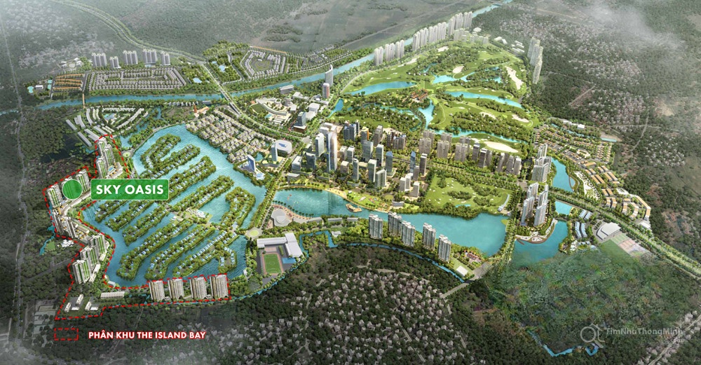 Vị trí Chung cư Sky Oasis trên bản đồ phân khu Khu đô thị Ecopark