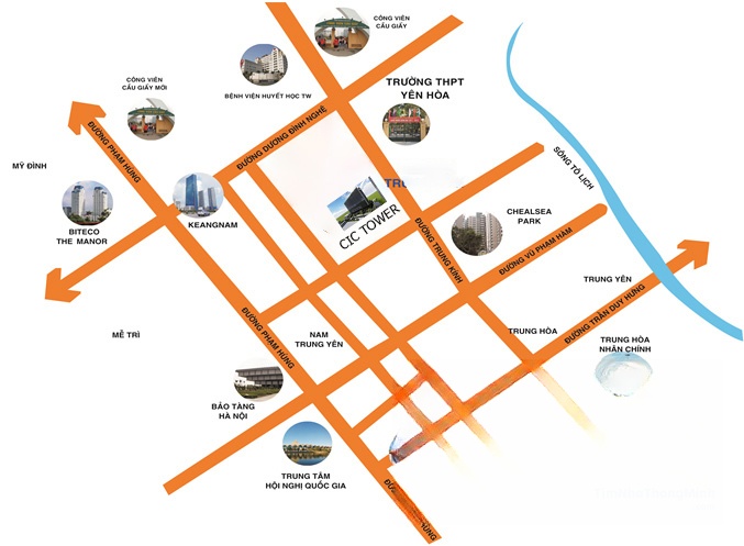 Vị trí dự án CIC Tower trên bản đồ