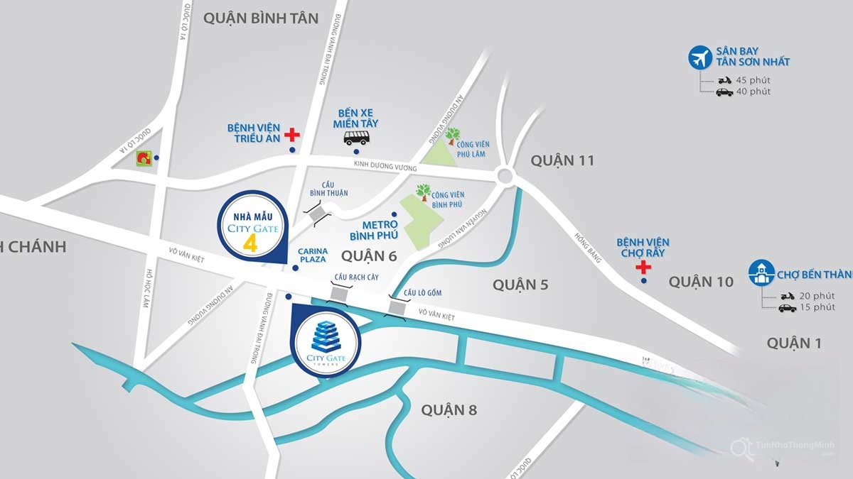 Vị trí dự án Căn hộ City Gate 4