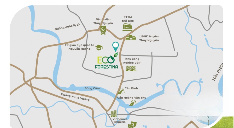Vị trí dự án Eco Forestina trên bản đồ