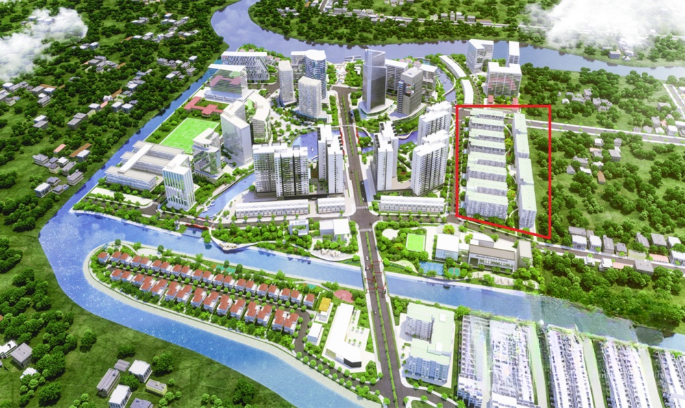 Vị trí dự án EhomeS Nam Sài Gòn trong KĐT Mizuki Park