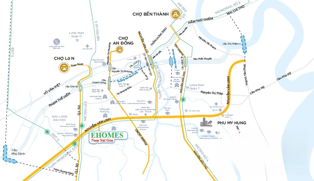 Vị trí dự án Ehomes