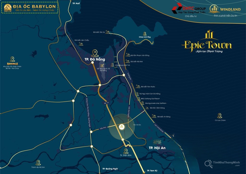 Vị trí dự án Epic Town Điện Thắng