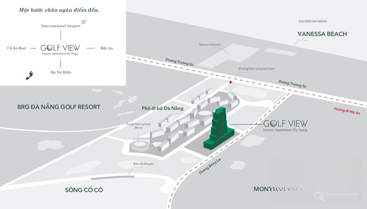 Vị trí dự án Golf View Luxury Apartment trên bản đồ