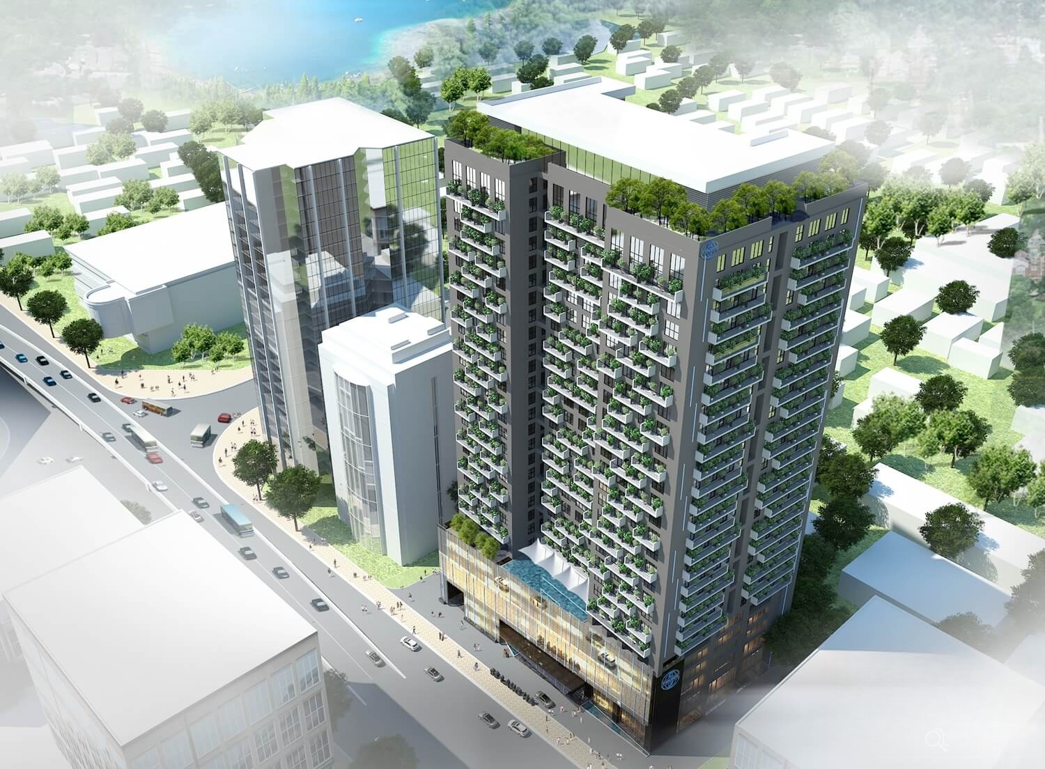 Phối cảnh tổng thể dự án Chung cư Green Building