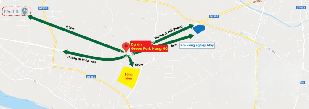 Vị trí dự án Green Park Hưng Hà Vị trí dự án Green Park Hưng Hà trên bản đồ