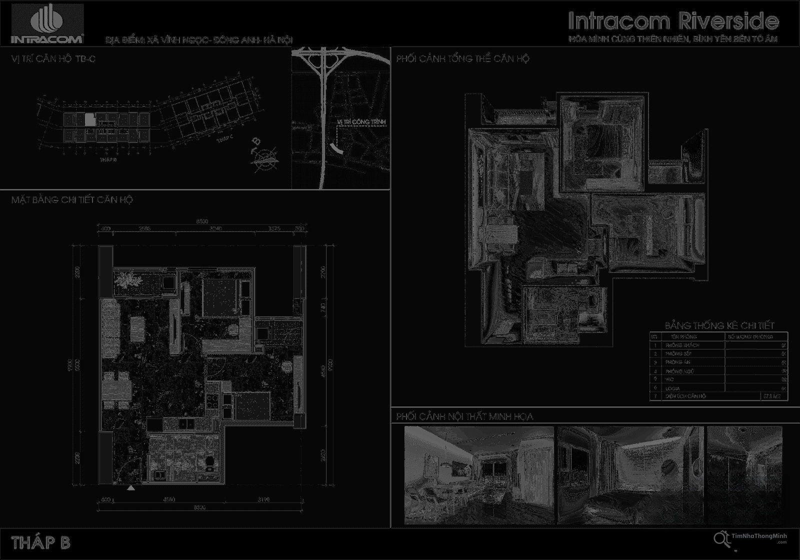 Căn hộ C tòa B chung cư Intracom Vĩnh Ngọc.