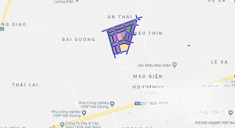 Vị trí dự án Khu dân cư Cẩm Điền Lương Điền