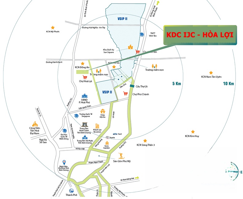 Vị trí dự án Khu dân cư IJC Hòa Lợi