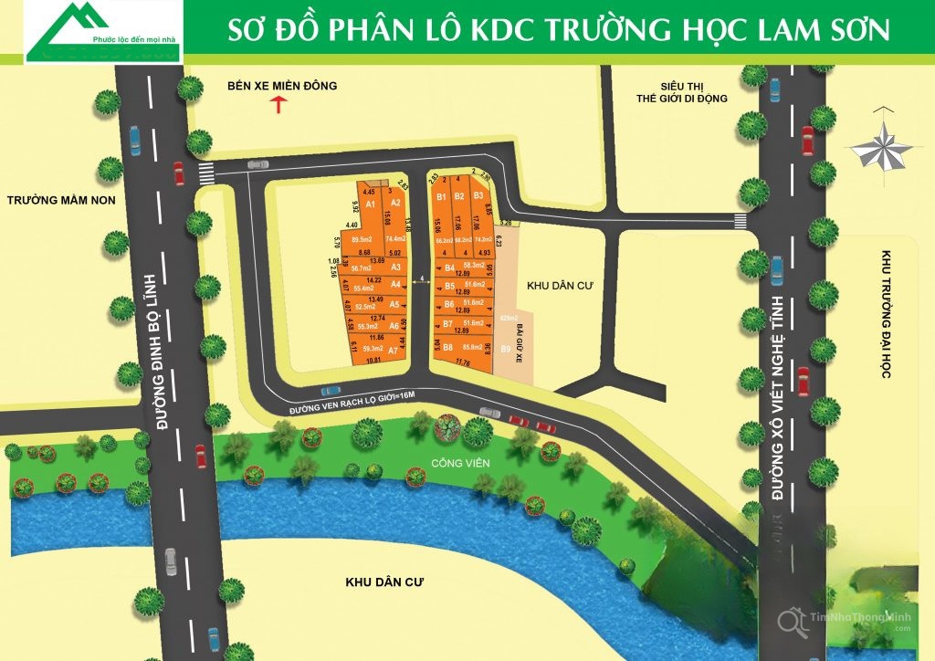 Mặt bằng tổng thể dự án Khu dân cư Lam Sơn Bình Thạnh
