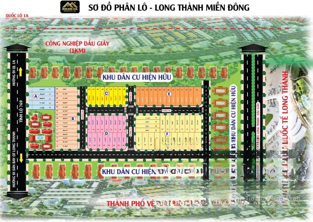 Sơ đồ phân lô dự án Long Thành Miền Đông Sơ đồ phân lô dự án Long Thành Miền Đông