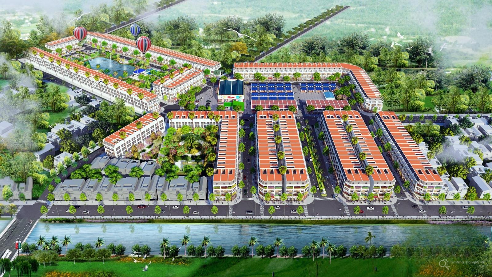 Phối cảnh tổng thể dự án Khu dân cư thương mại và phố chợ Phú Lộc Phối cảnh tổng thể dự án Khu dân cư thương mại và phố chợ Phú Lộc