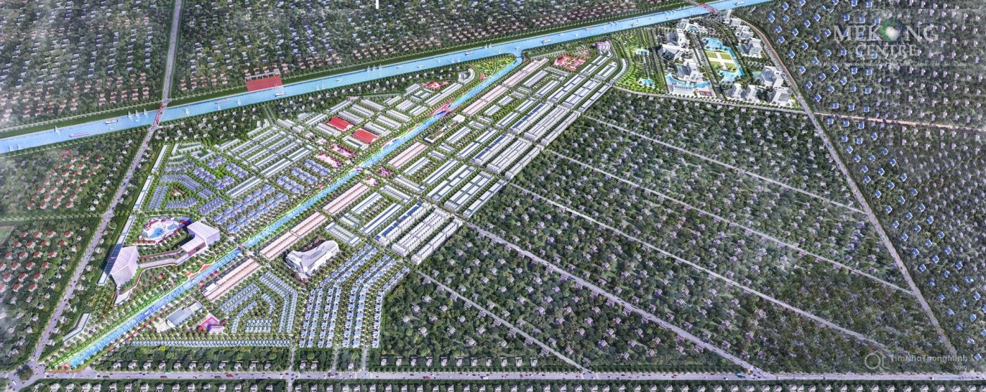 Phối cảnh Khu đô thị Mekong Centre Phối cảnh tổng thể dự án Khu đô thị Mekong Centre Sóc Trăng