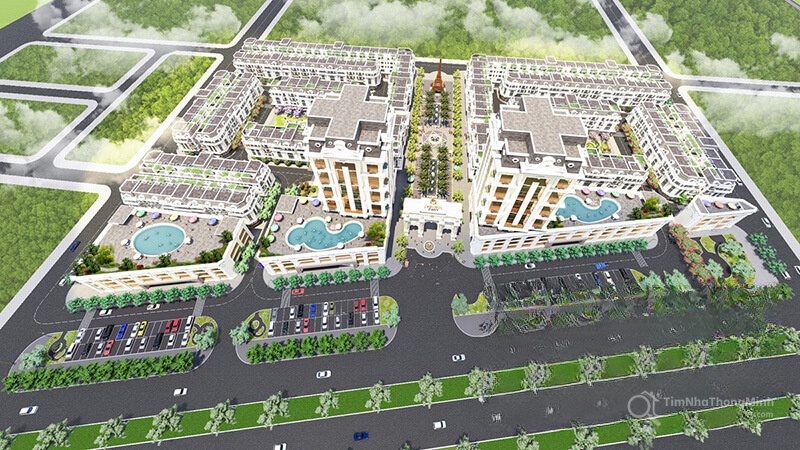 Phối cảnh tổng thể dự án Khu đô thị Khu đô thị Paris Elysor tại Tp. Thanh Hóa
