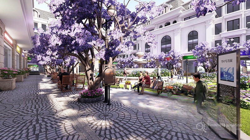 Cảnh quan nội khu tại KĐT Paris Elysor