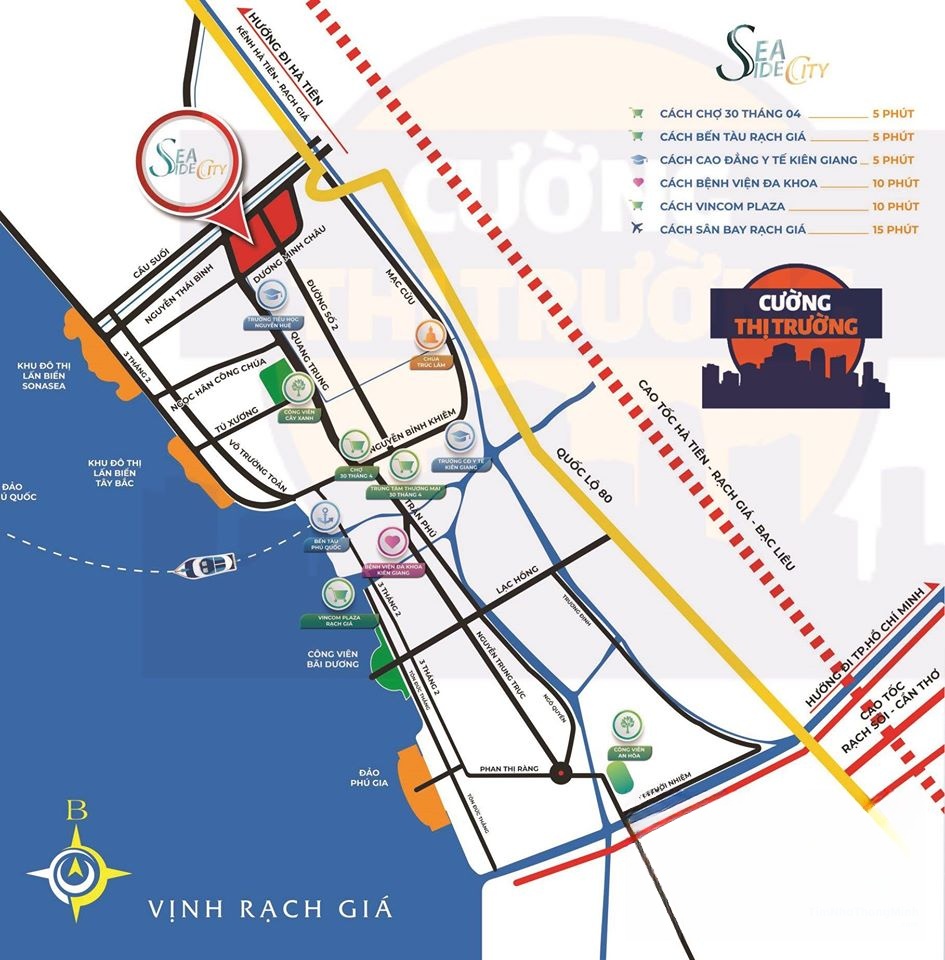 Vị trí dự án Khu đô thị Seaside City Vị trí dự án Khu đô thị Seaside City trên bản đồ