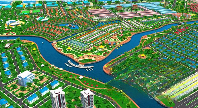 Phối cảnh Khu đô thị sinh thái Sunrise River