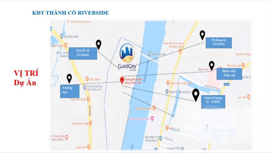 Vị trí dự án Thành Cổ Riverside trên bản đồ Vị trí dự án Thành Cổ Riverside