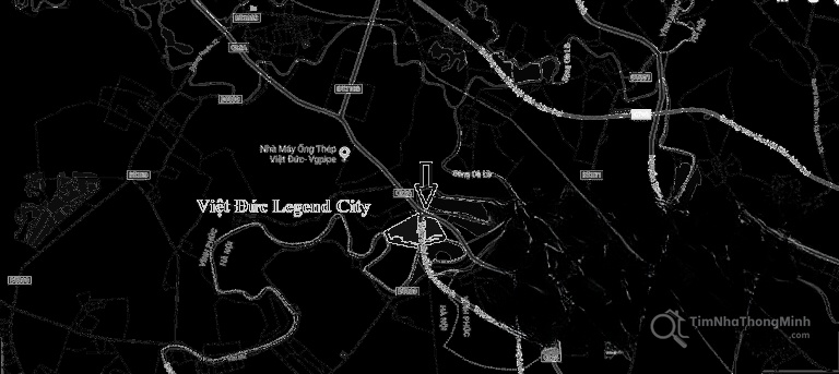 Vị trí dự án KĐT Việt Đức Legend City trên bản đồ