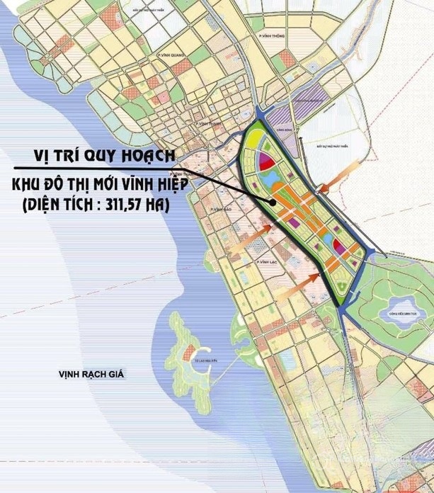 Vị trí dự án Khu đô thị Vĩnh Hiệp trên bản đồ