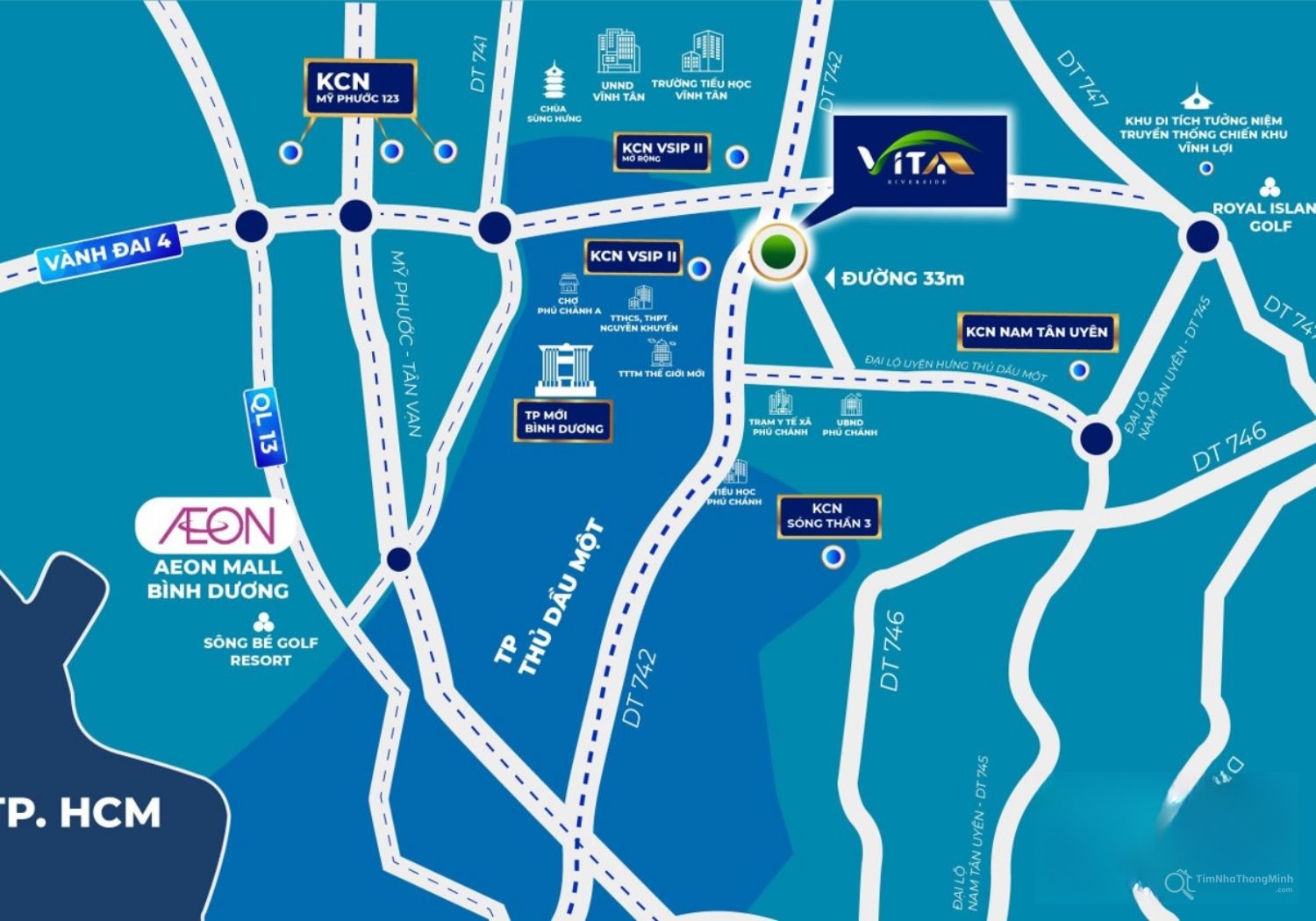 Vị trí dự án Vita Riverside trên bản đồ