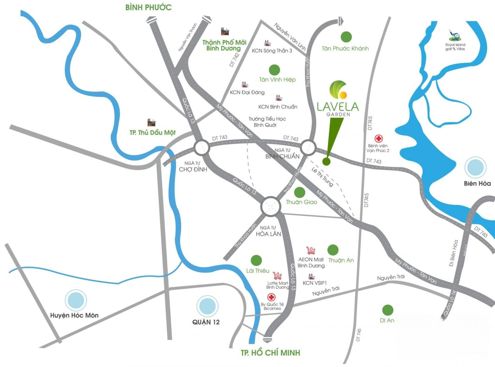 Vị trí dự án Lavela Garden