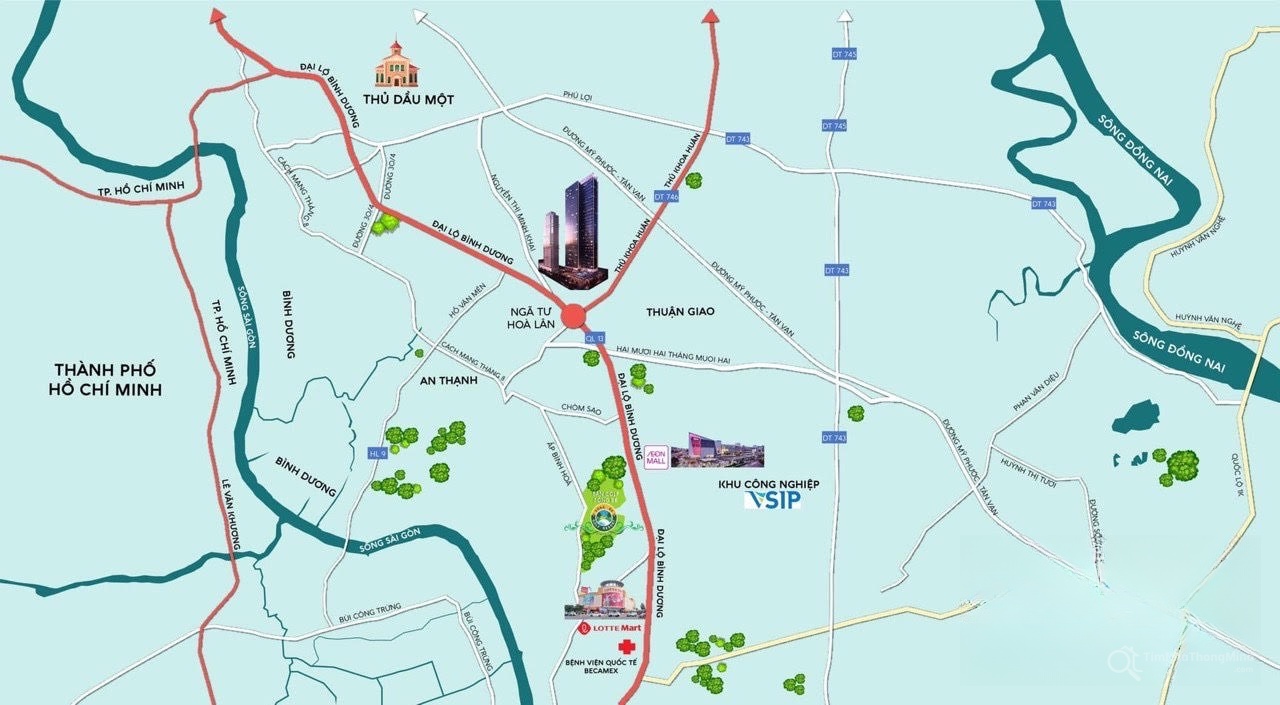 Vị trí dự án Anderson Park Bình Dương