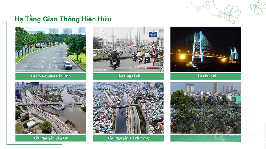 Hạ tầng giao thông hiện hữu tại Lovera Park hạ tầng Lovera Park hiện hữu