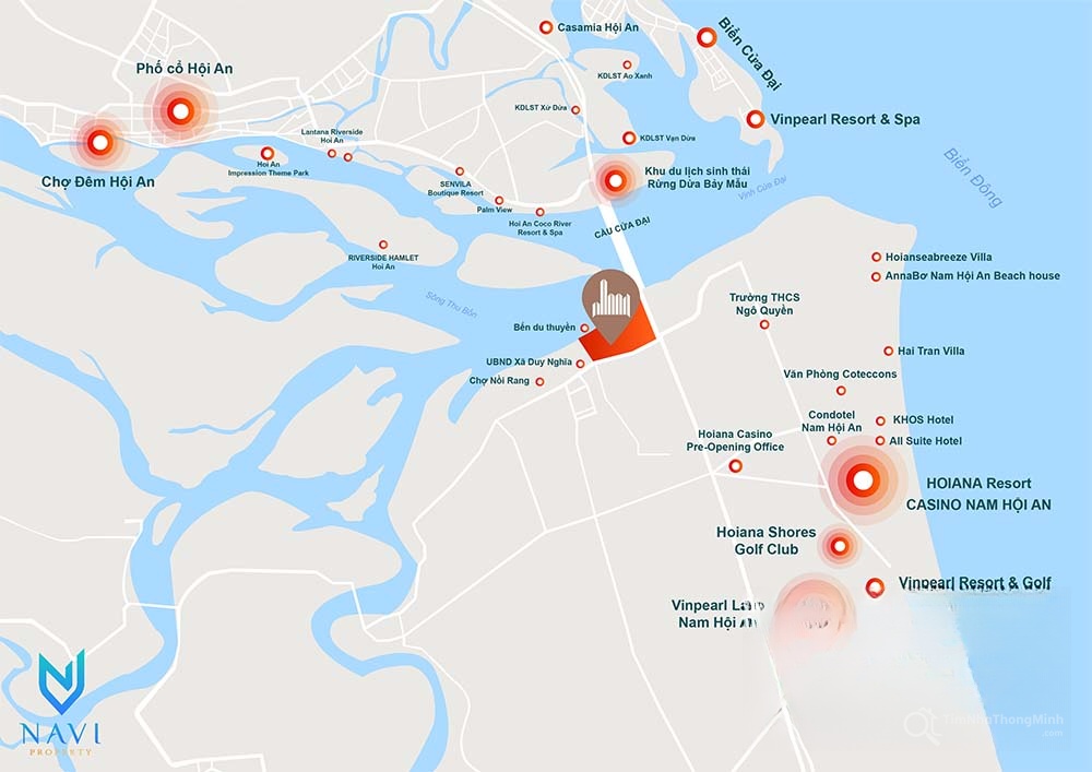 Vị trí dự án Nam Hội An City trên bản đồ Vị trí dự án Nam Hội An City