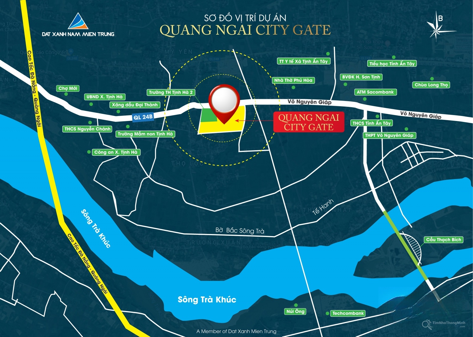 Vị trí dự án Quảng Ngãi City Gate trên bản đồ]
