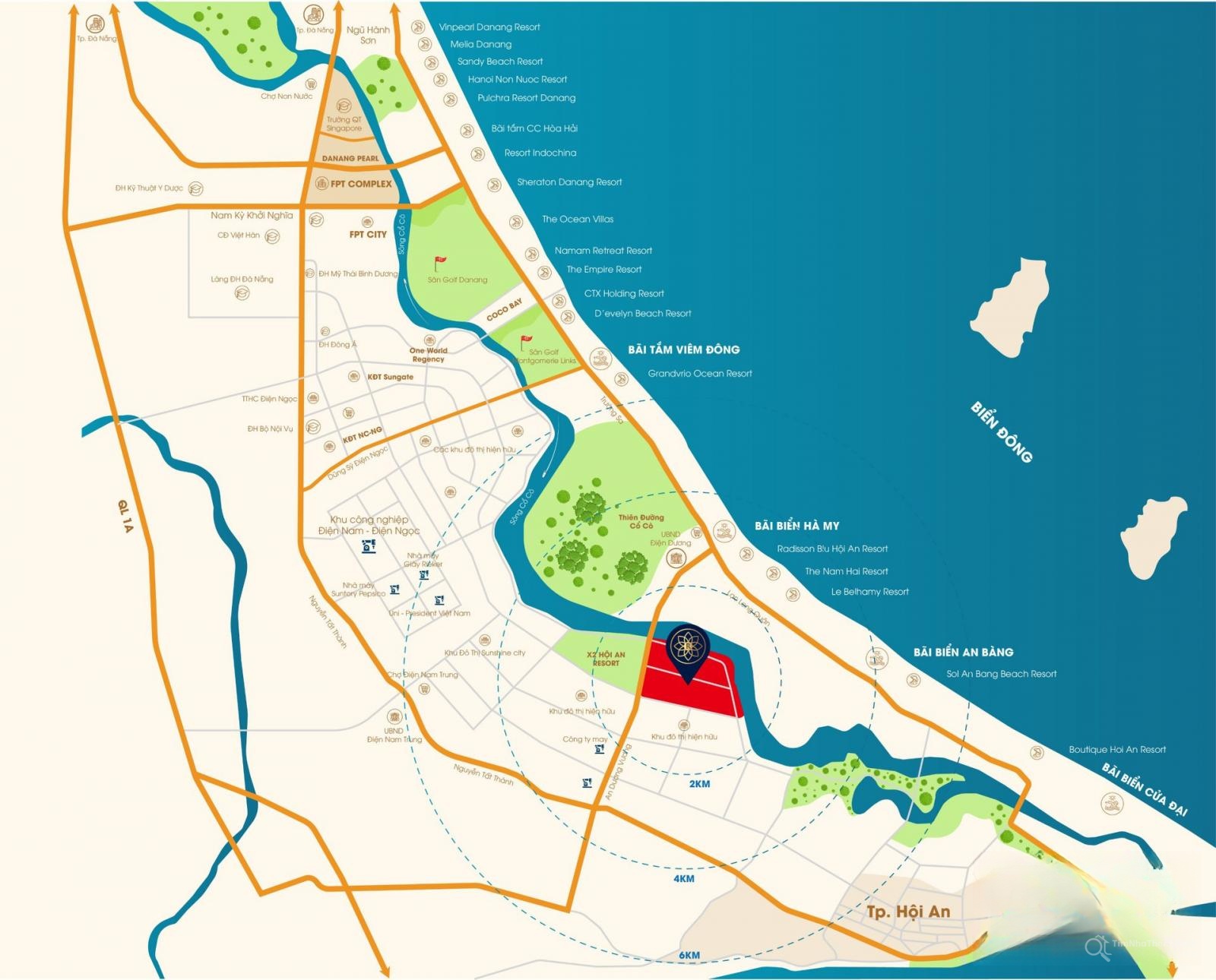 Vị trí dự án Rosa Riverside Complex