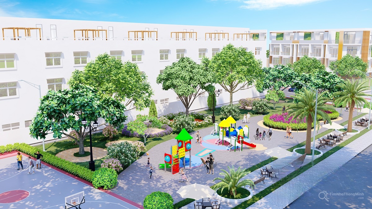 Phối cảnh công viên nội khu tại dự án Tân An Residence