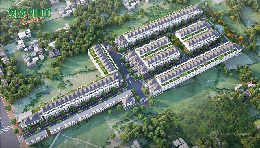 Phối cảnh tổng thể dự án Tân Phước Center tại Bình Phước