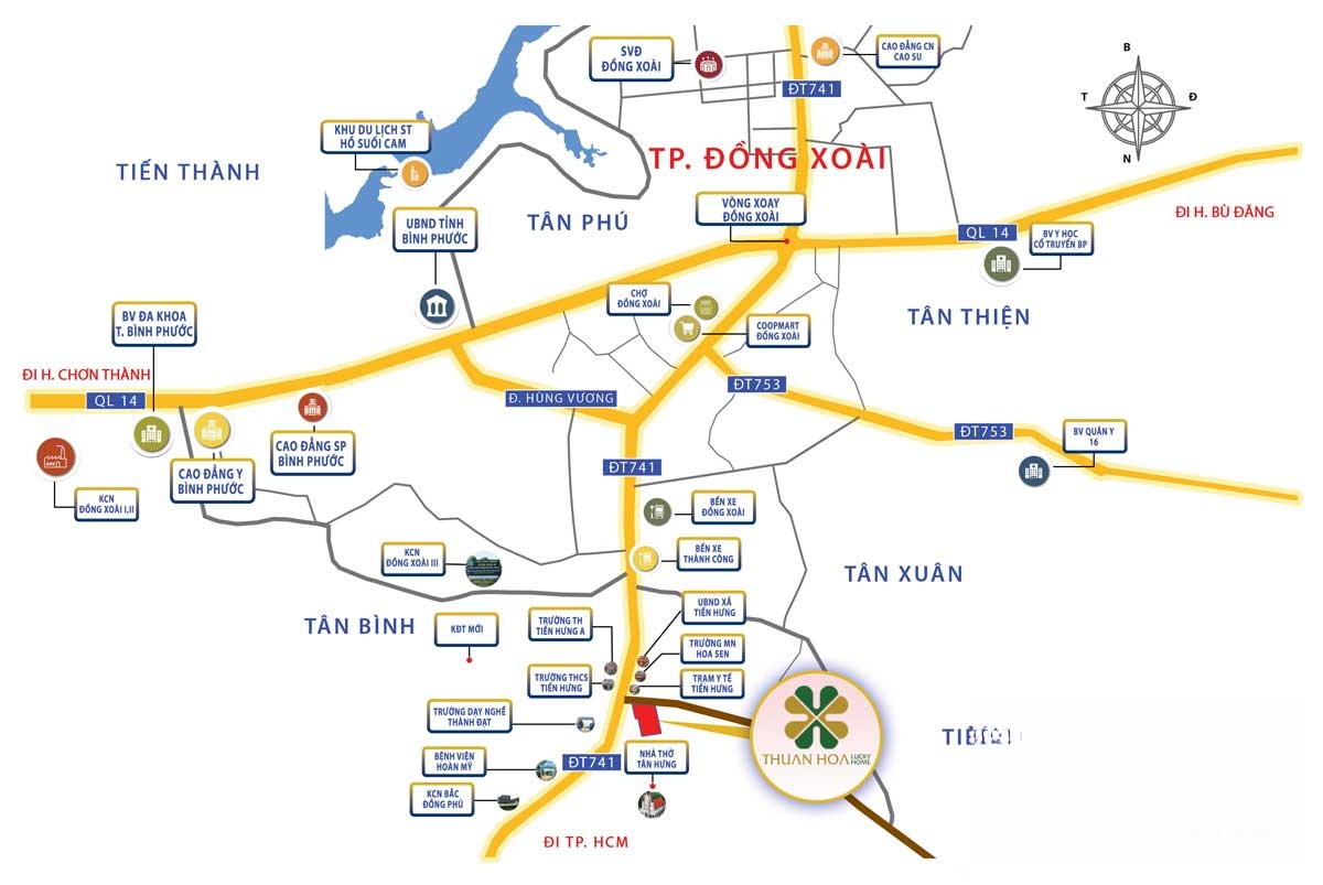 Vị trí dự án Thuận Hòa Lucky Home trên bản đồ